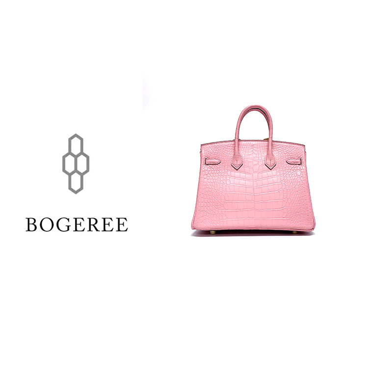 【BOGEREE】漫漫 · 手工高定25CM美洲鳄轻奢手提包  EE2025    25bk