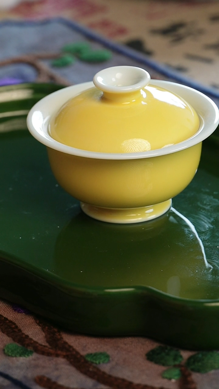 米****匠景德镇高温单色釉宝宝盖碗