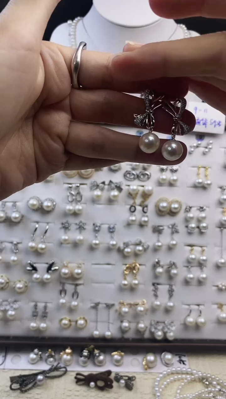 合金耳饰淡水珍珠13圆珠默认微瑕