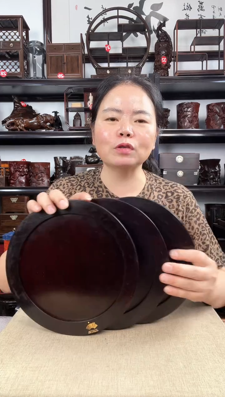木3个圆老李红木工艺品