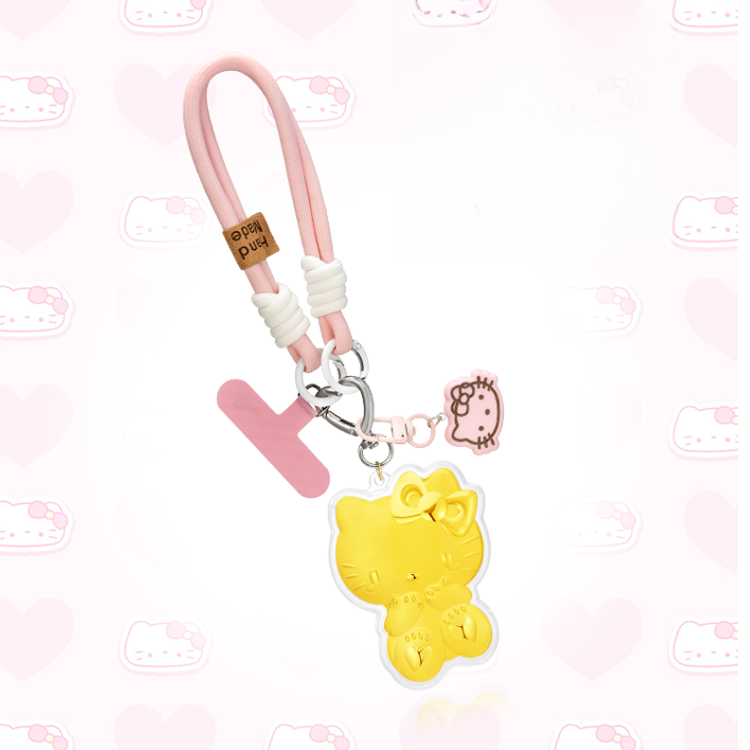 含金工艺品【水贝】水贝手机KT猫配件挂饰含金工艺品