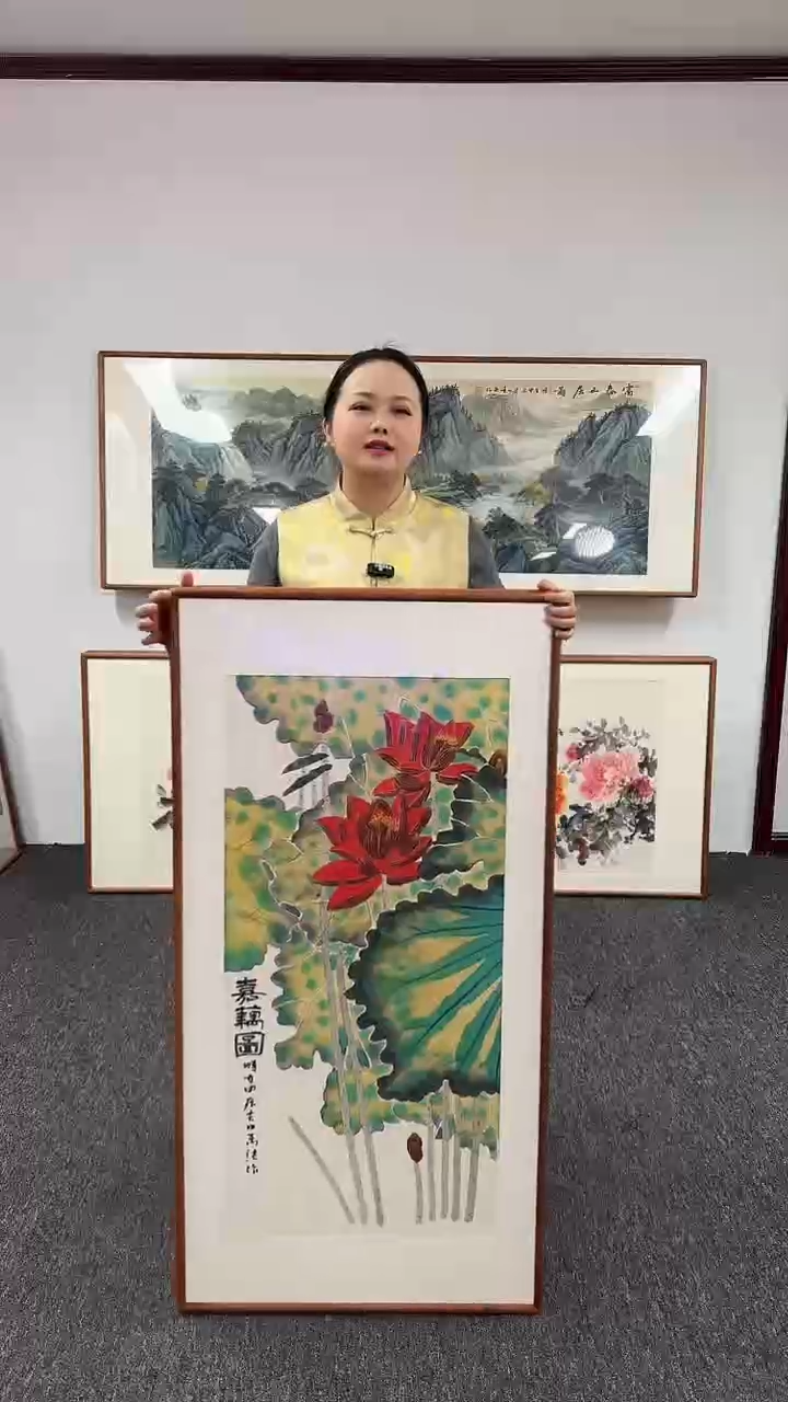 【闪购商品】国画金荷120*60绘画作品