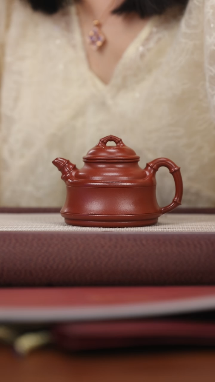 【闪购商品】紫砂茶壶hd大红袍 双线竹鼎 245cc