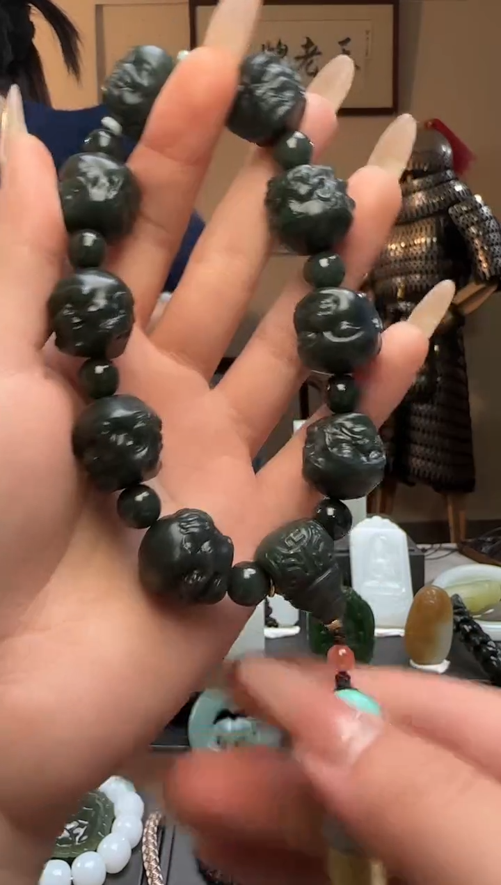 【闪购商品】和田玉十八罗汉未镶嵌手持