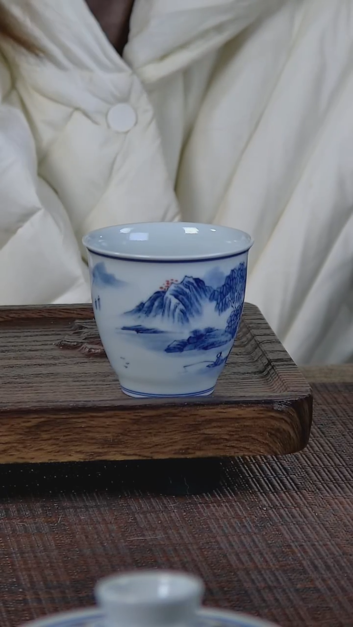 【闪购商品】折葵非器手工手绘山水握手杯
