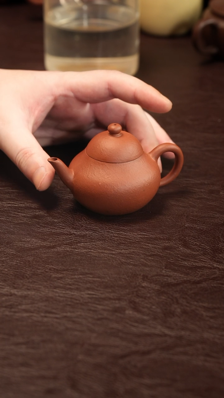 茶壶紫砂【润石堂】精品 全手工 梨形100cc朱泥宝记
