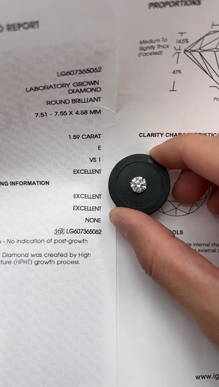 【闪购商品】合成钻石裸石未镶嵌607365062