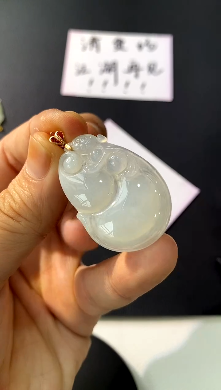 【闪购商品】翡翠颈饰18K金镶嵌买断价