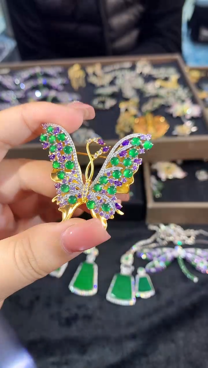 【闪购商品】翡翠吊坠(不含链)银S925镶嵌071时尚zgc