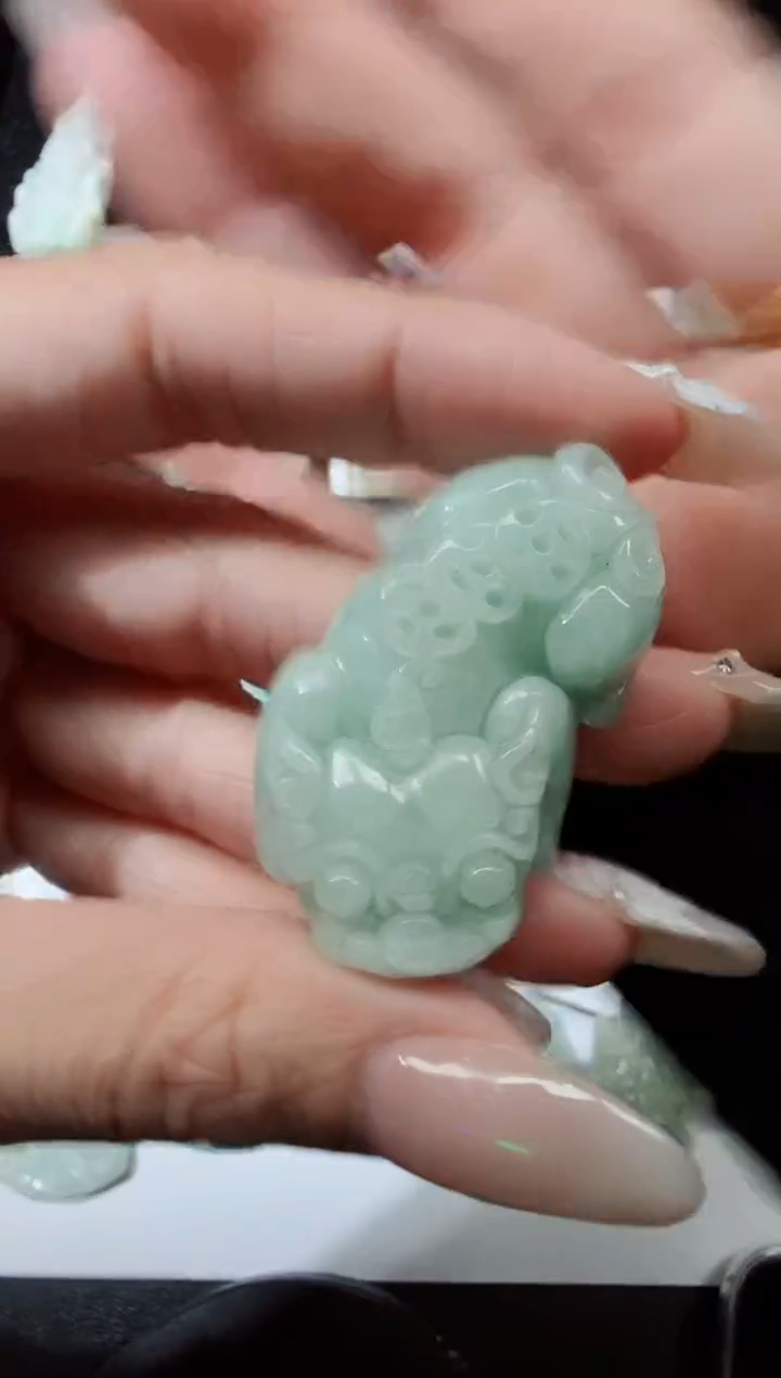 翡翠未镶嵌项链貔貅-169