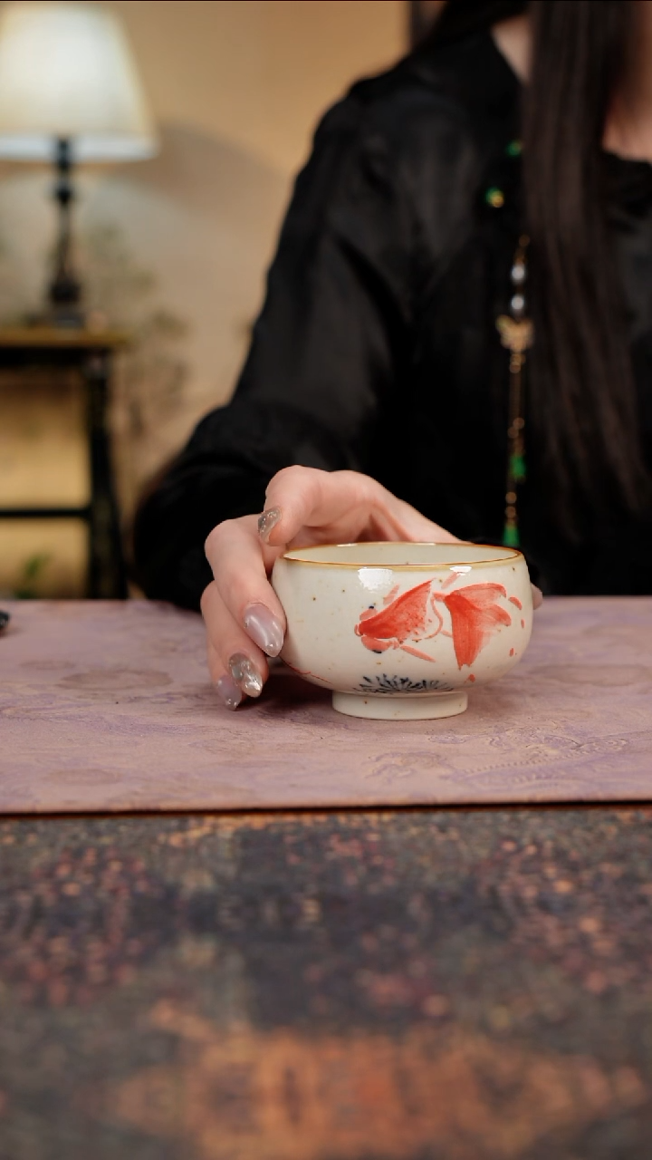 杯景德镇陶瓷杯碗柴烧多人
