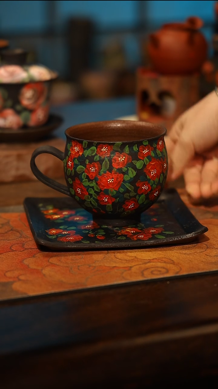 陶瓷景德镇高温釉下彩手工手绘款式