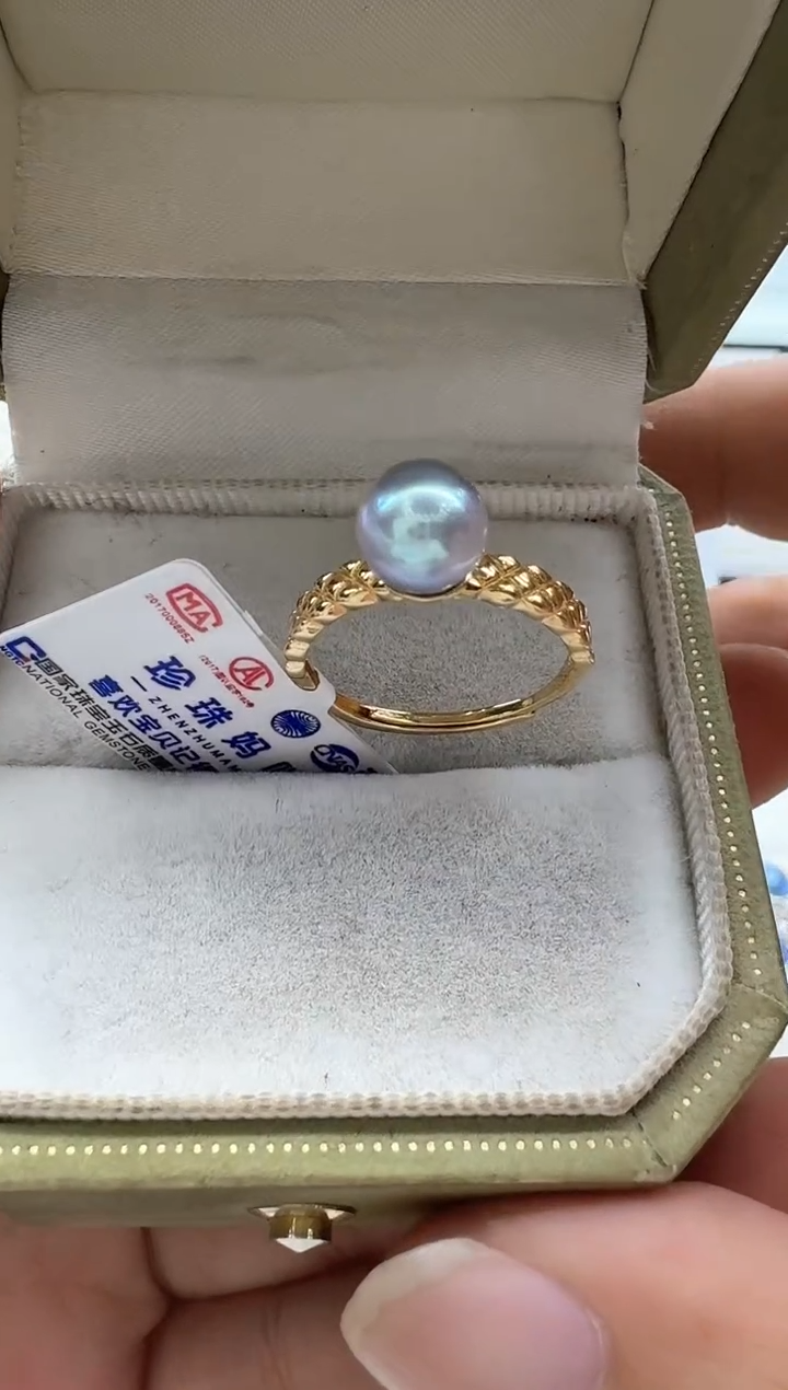 【闪购商品】海水珍珠戒指银S925镶嵌清货
