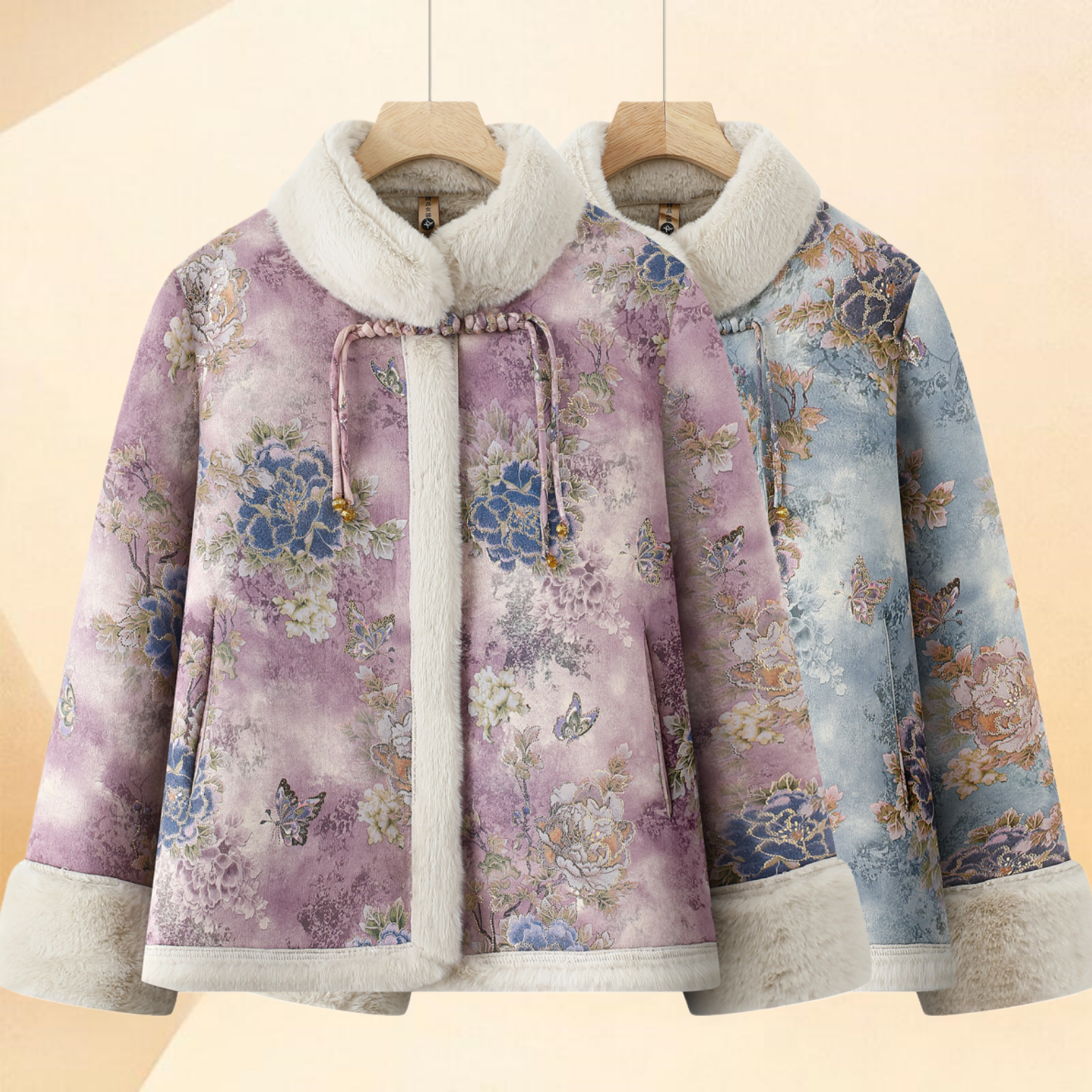 妈妈高端仿貂毛外套2025新款中老年人冬装女奶奶洋气衣服加厚保暖