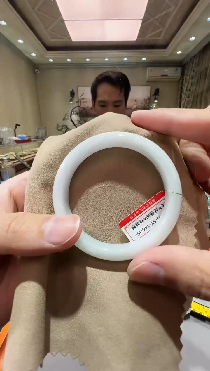 纯天然缅甸A货翡翠手镯53-54mm-纹-146号-福利镯