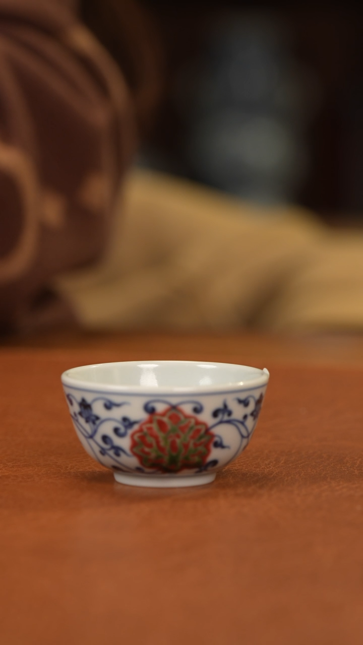 【闪购商品】杯和然窑釉里红一口杯