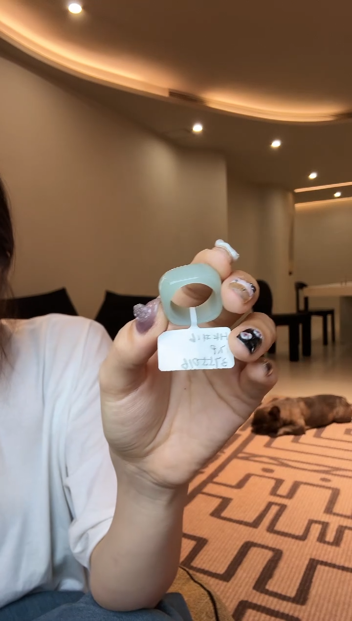 【闪购商品】和田玉戒指未镶嵌16码且末蓝