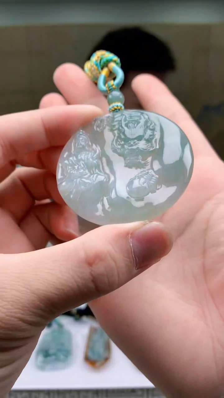 【闪购商品】定制翡翠未镶嵌5028bb-毛货挂件9