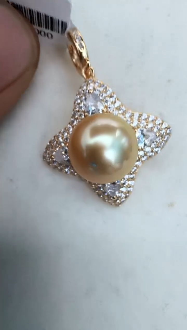 【闪购商品】海水珍珠颈饰银S925镶嵌吊坠