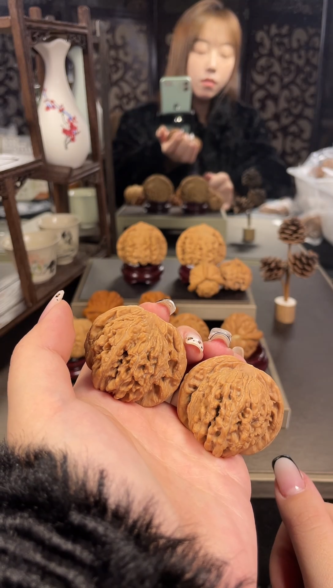 【闪购商品】文玩核桃把件四座楼43尺-48