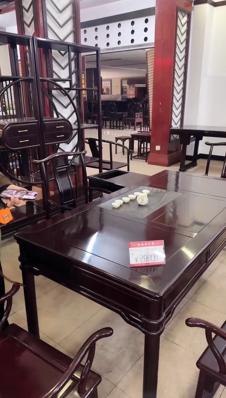 【闪购商品】巴西红酸枝1.8茶桌（七件套）