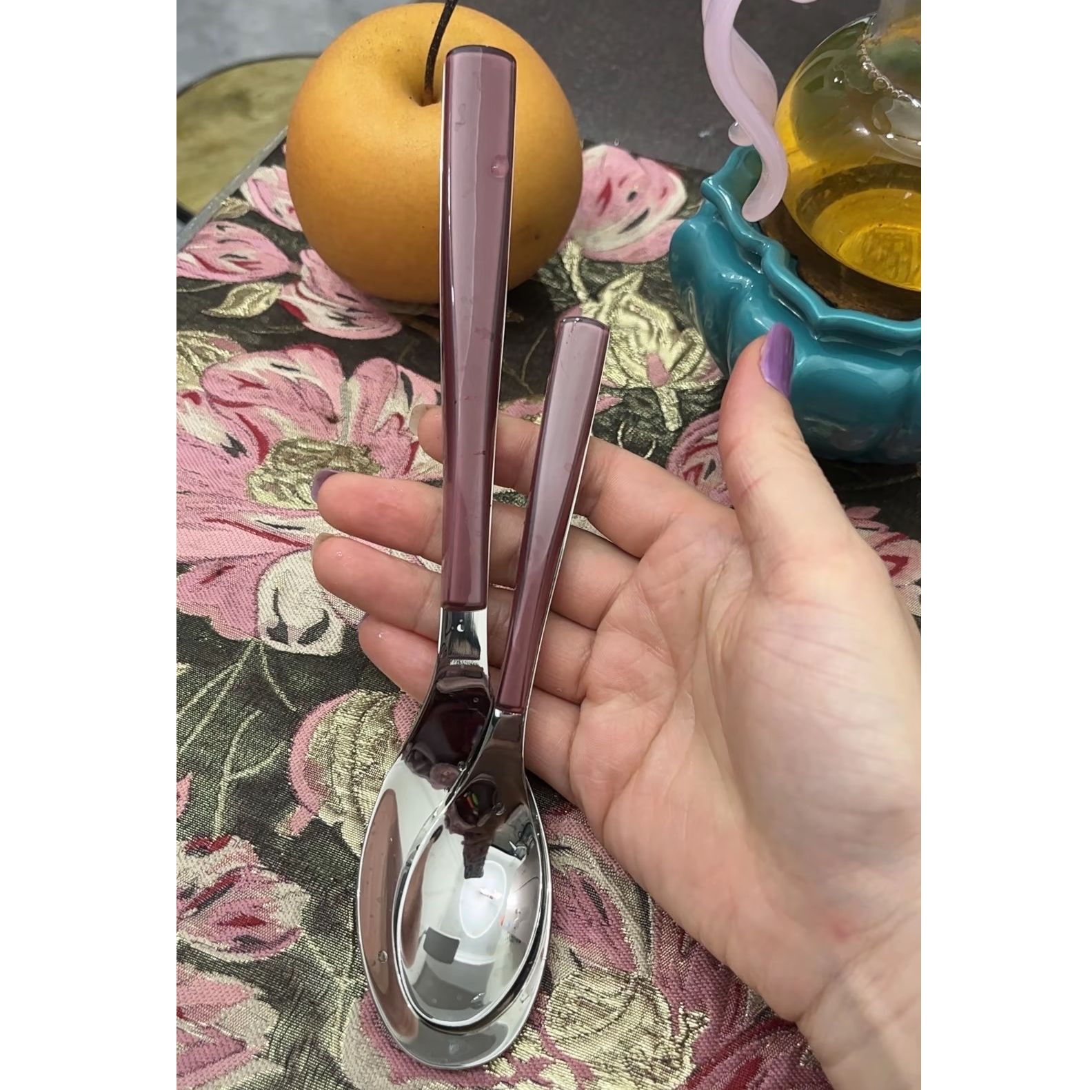 G&F鸡蛋柄茶勺15cm/正餐勺22cm