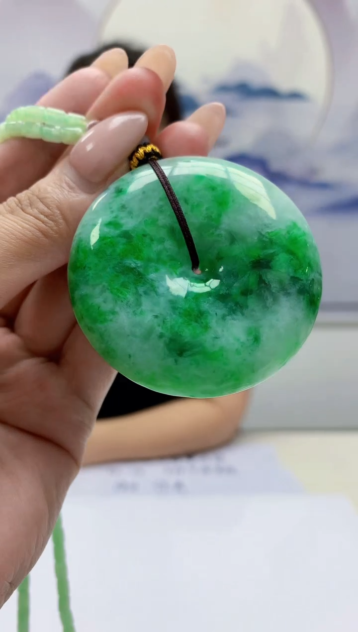 定制翡翠未镶嵌4902MM-毛货挂件103赠珠链