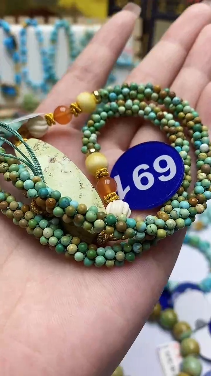 绿松石未镶嵌项链691