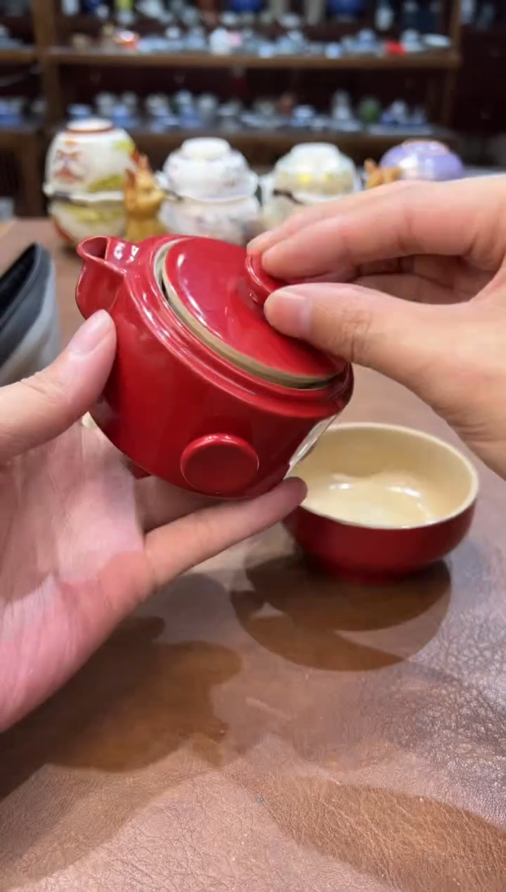 真的很便宜超好看会开片的旅行茶具