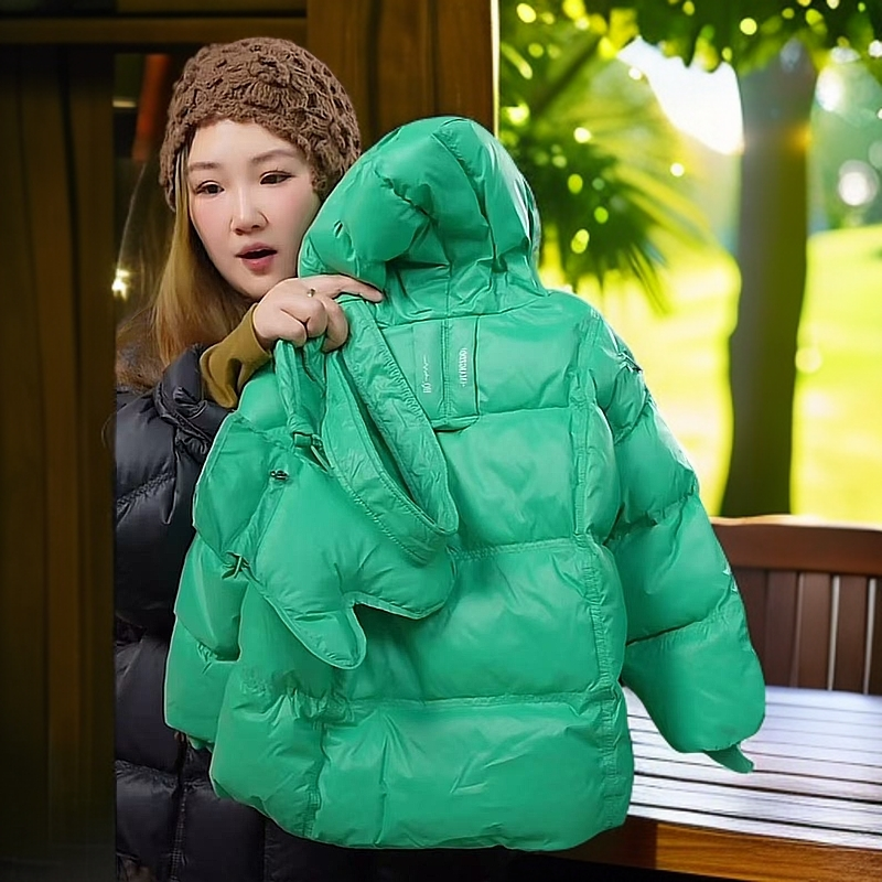 501070《绿》韩版儿童休闲百搭时尚保暖男童女童连帽洋气羽绒服