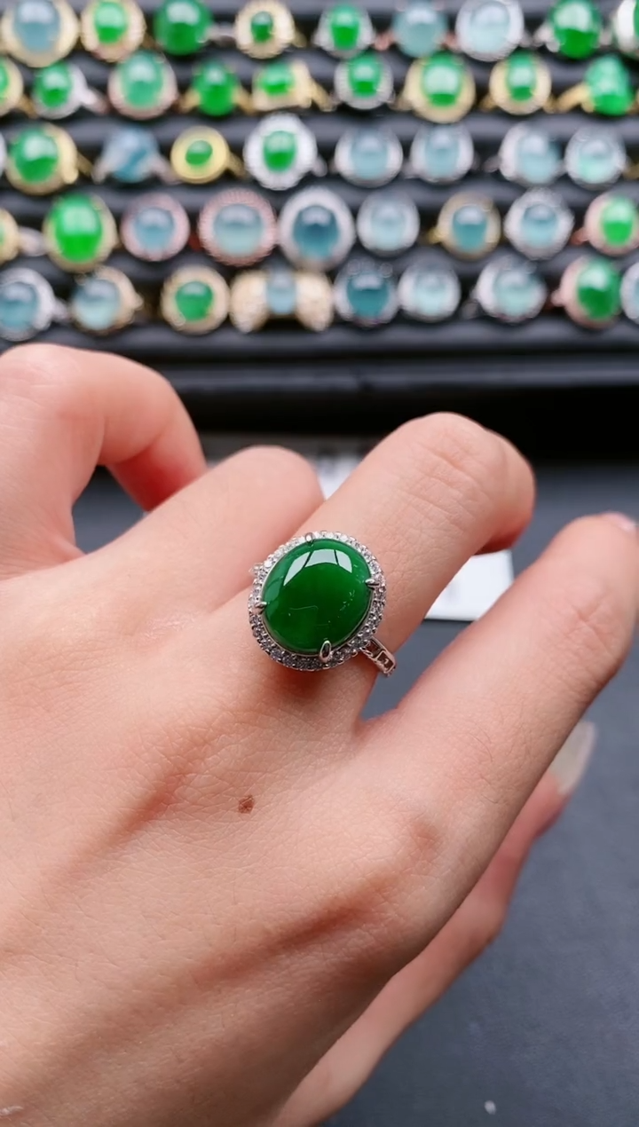 【闪购商品】翡翠戒指银S925镶嵌111111111111