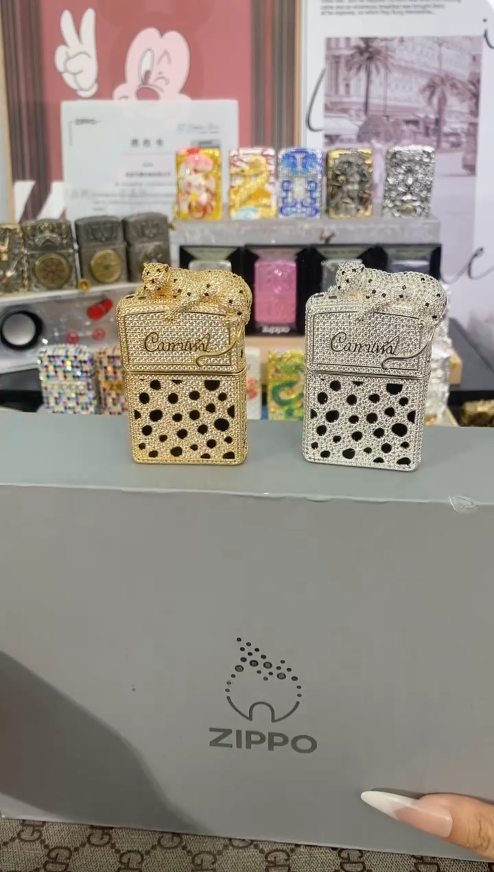 镜面金钱豹zippo