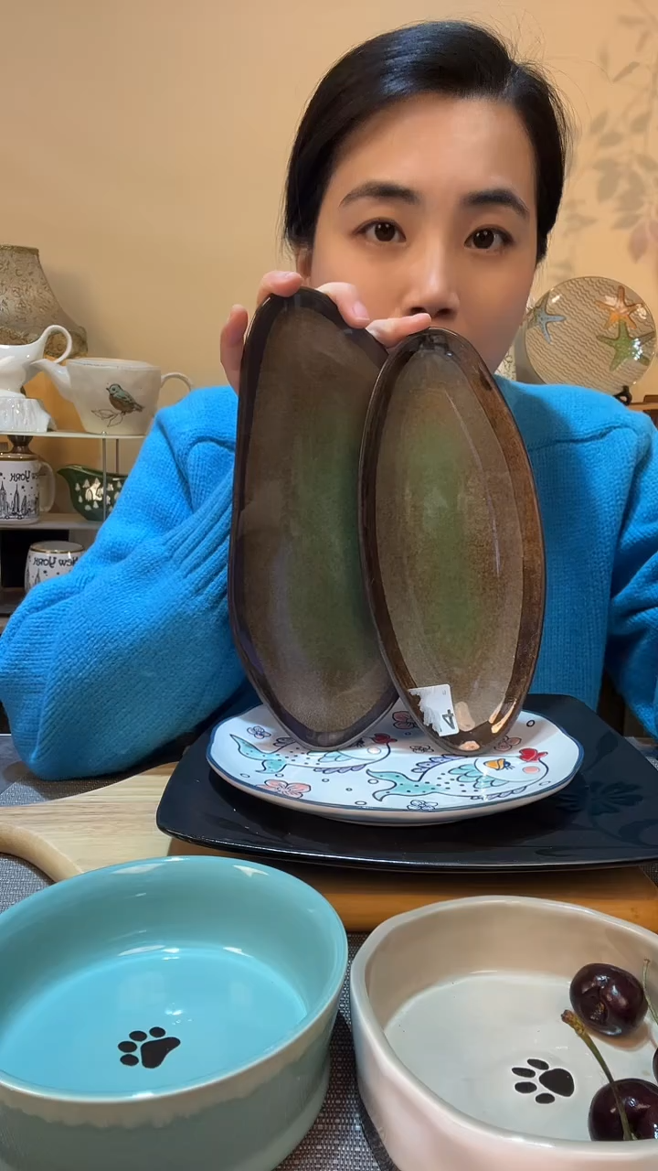 【闪购商品】瓷片瑕疵款 大小异形盘 介意勿拍