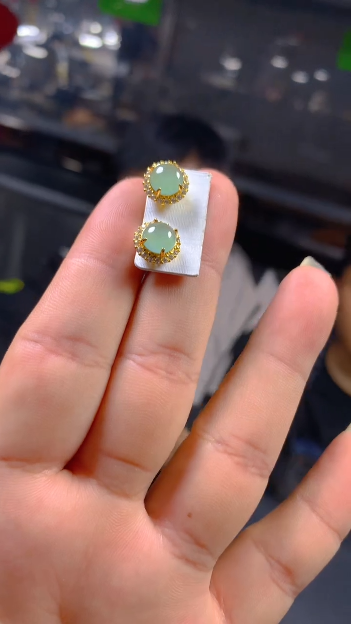 【闪购商品】翡翠耳饰未镶嵌0145844442/多样性发一