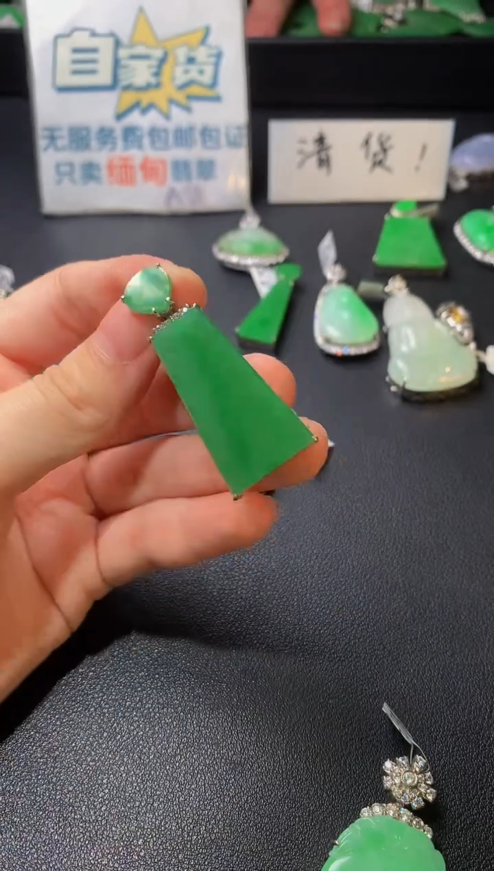 颈饰银S925镶嵌翡翠翡翠1