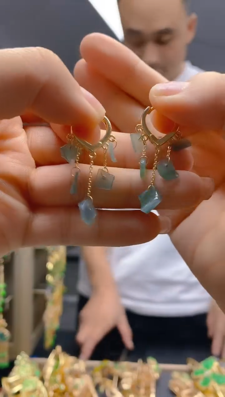 【闪购商品】翡翠耳饰合金103翡翠耳包