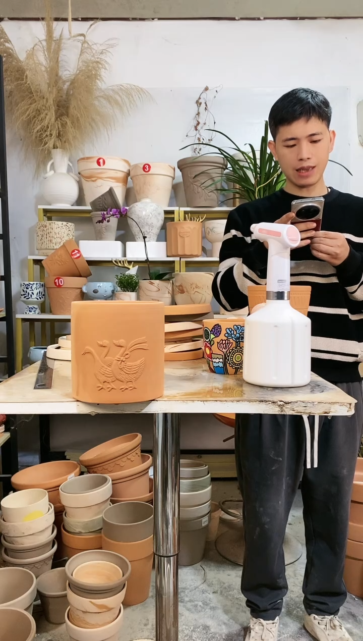 【闪购商品】红陶15*15红陶直筒大鹅 1盆无托