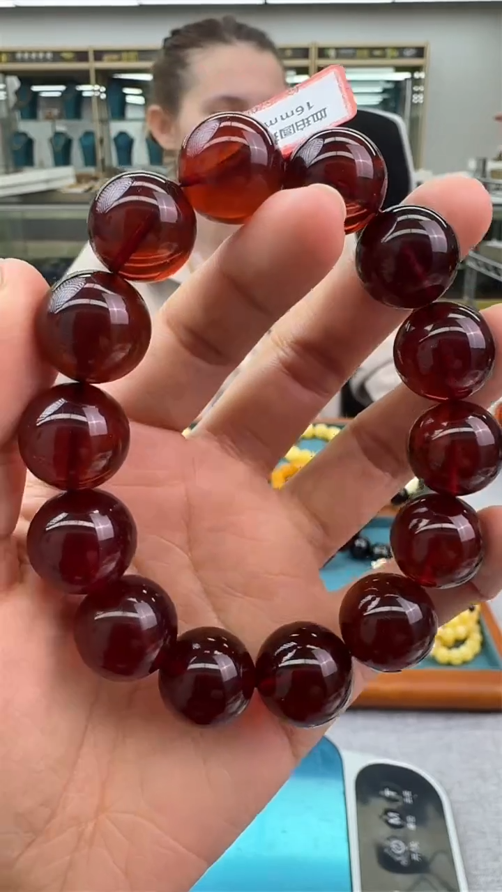 【闪购商品】琥珀手链未镶嵌967秒拍号