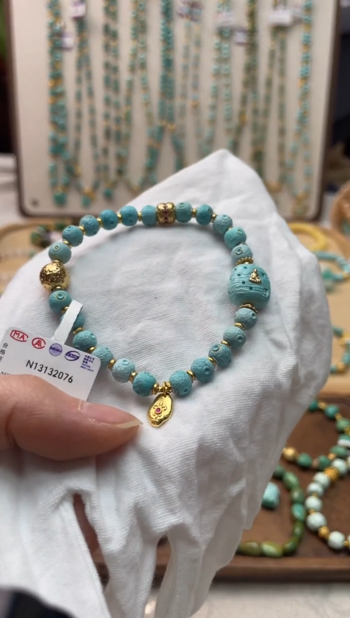 【闪购商品】绿松石手串银S925镶嵌83