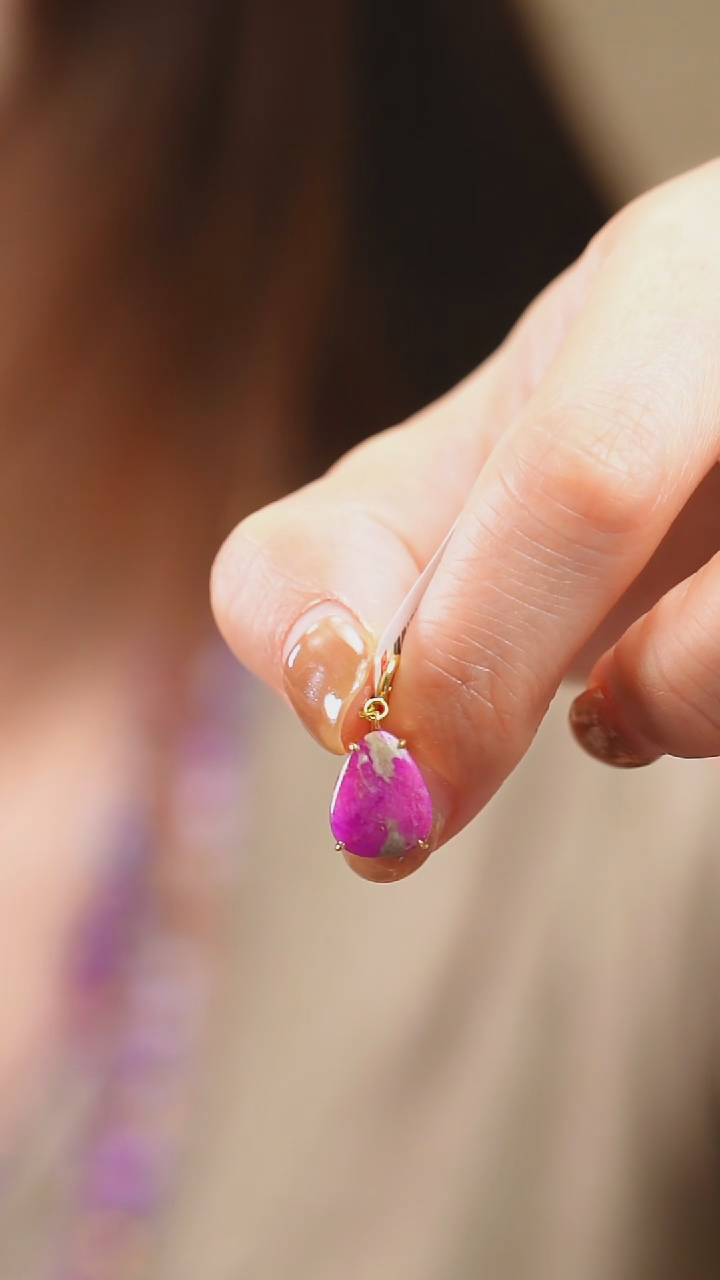 苏纪石（舒俱来）18K金镶嵌吊坠(不含链)12