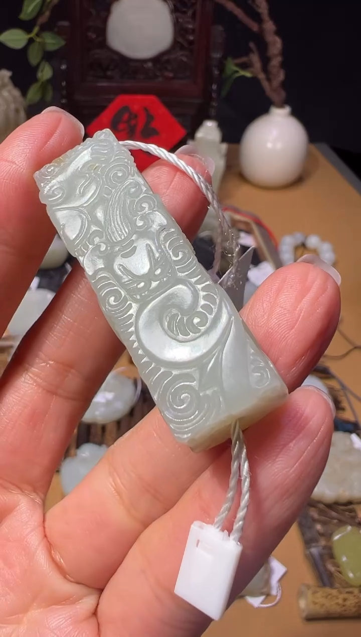 【闪购商品】和田玉XHM-553 螭龙方勒子