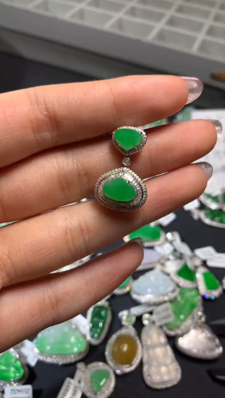 【闪购商品】翡翠18K金镶嵌吊坠(不含链)吊坠