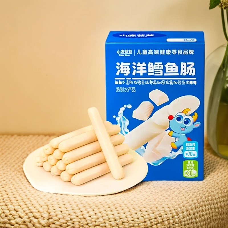 小鹿蓝蓝  海洋鳕鱼肠300g