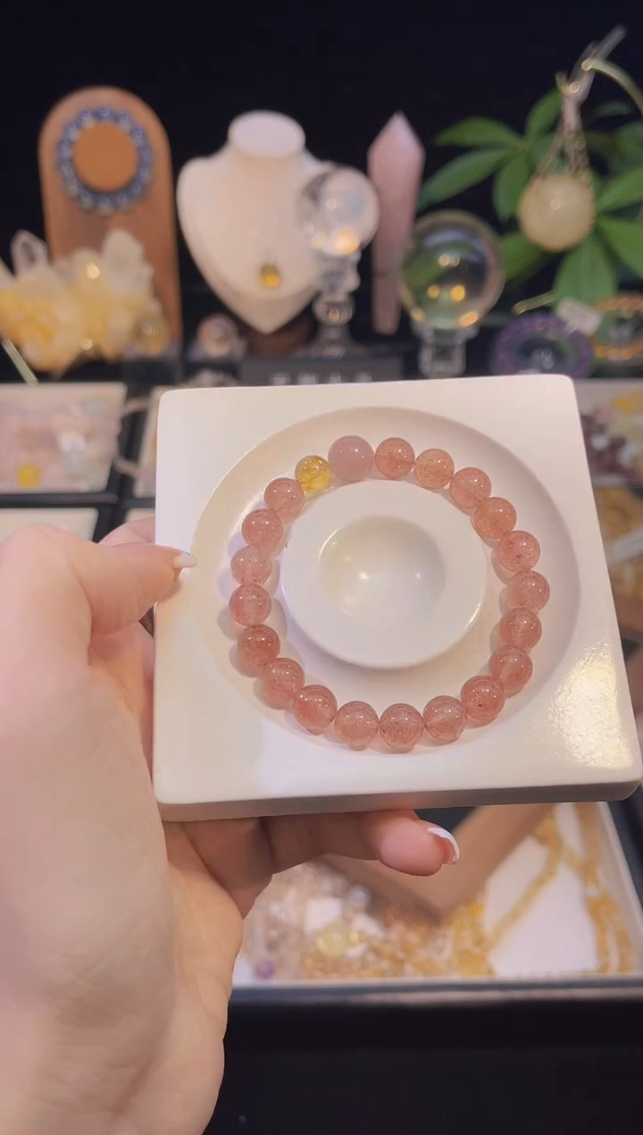 未镶嵌手串水晶草莓晶