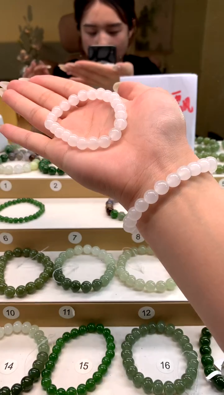 【闪购商品】和田玉手链未镶嵌BY08 白玉手串，多样性发其一