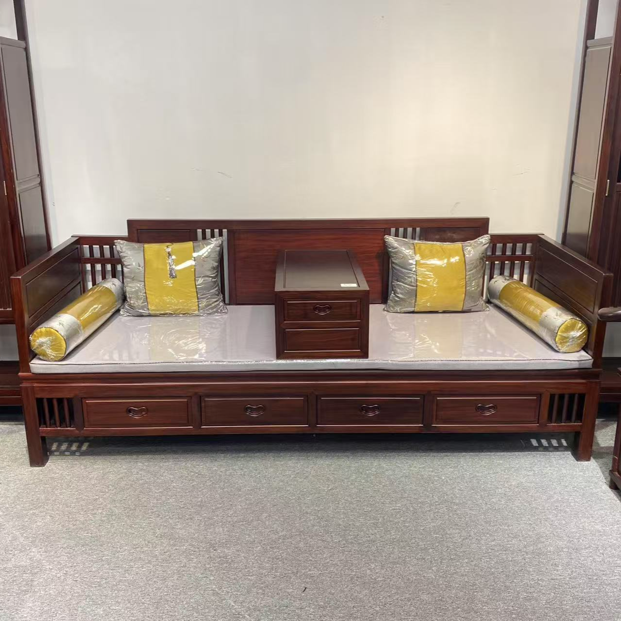 新中式罗汉床两件套 带抽屉 网红款  220*80*86