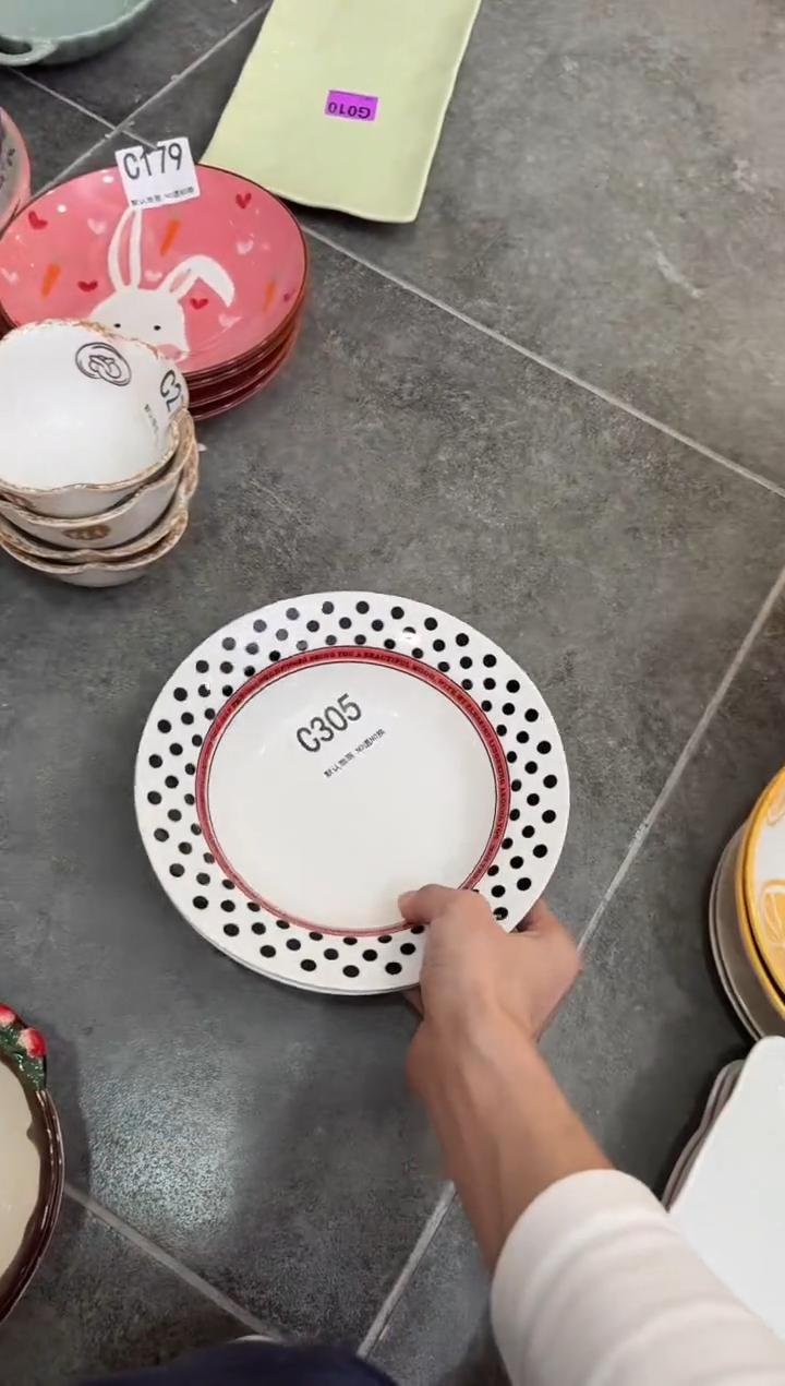 摆件陶C305 2个库存陶瓷餐具微瑕