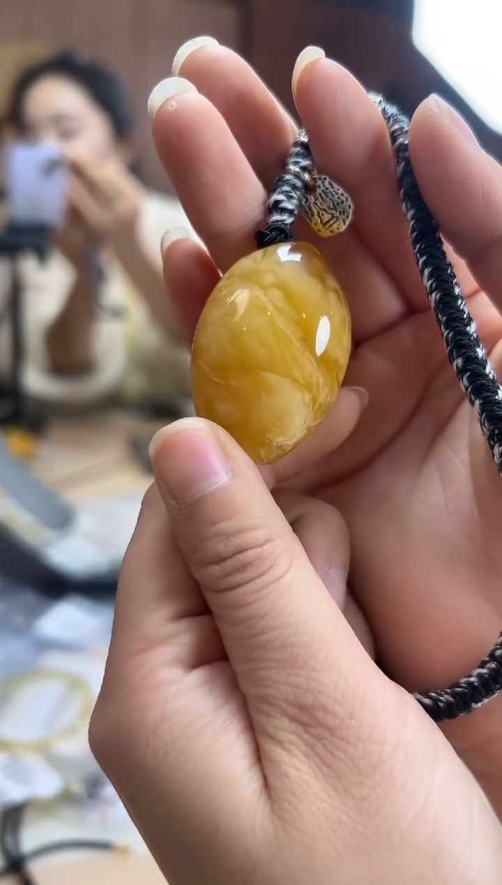 【闪购商品】蜜蜡裸石未镶嵌蜜蜡锁骨链