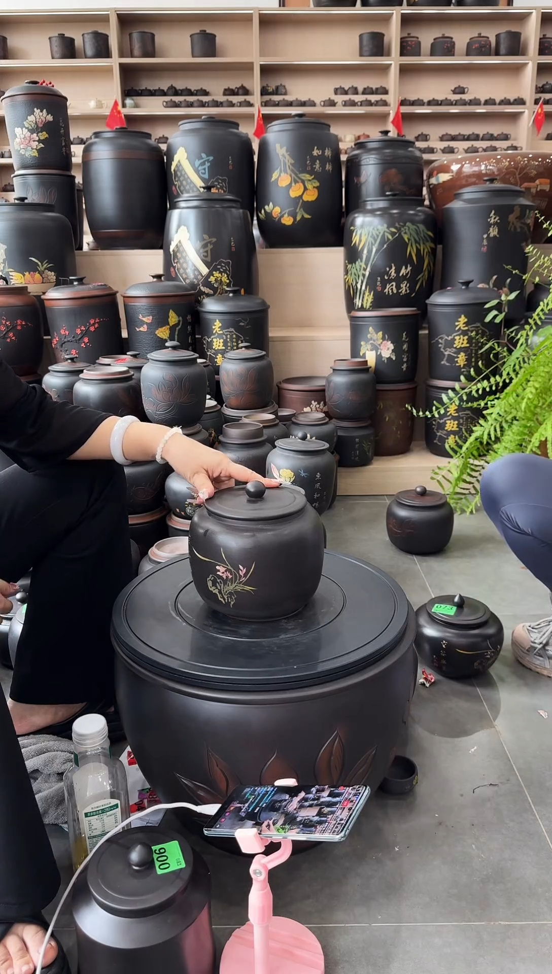 瑕疵茶叶罐 苹果彩填   249