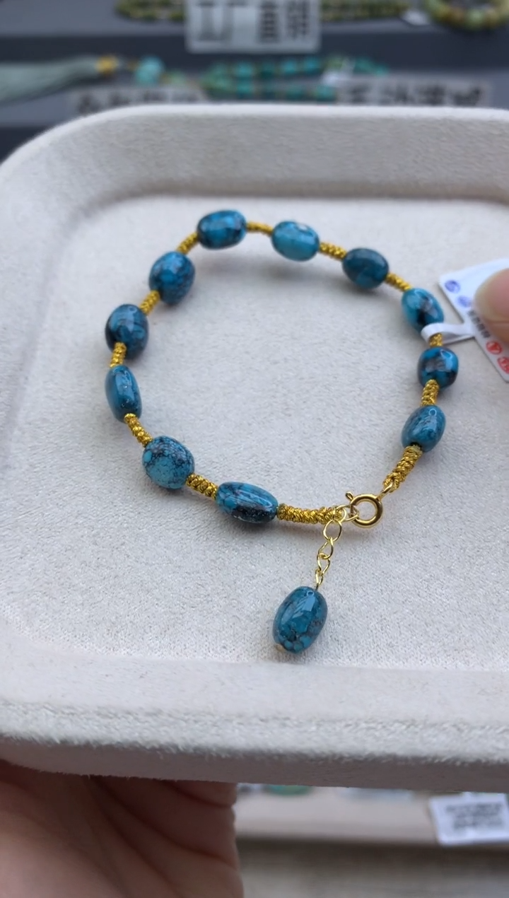 未镶嵌绿松石手链茜.F39